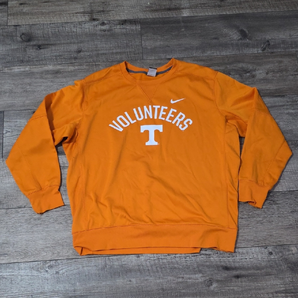 Tennessee Vols Sweatshirt Adult M Orange Nike Therma-fit Football Crewneck Mens
